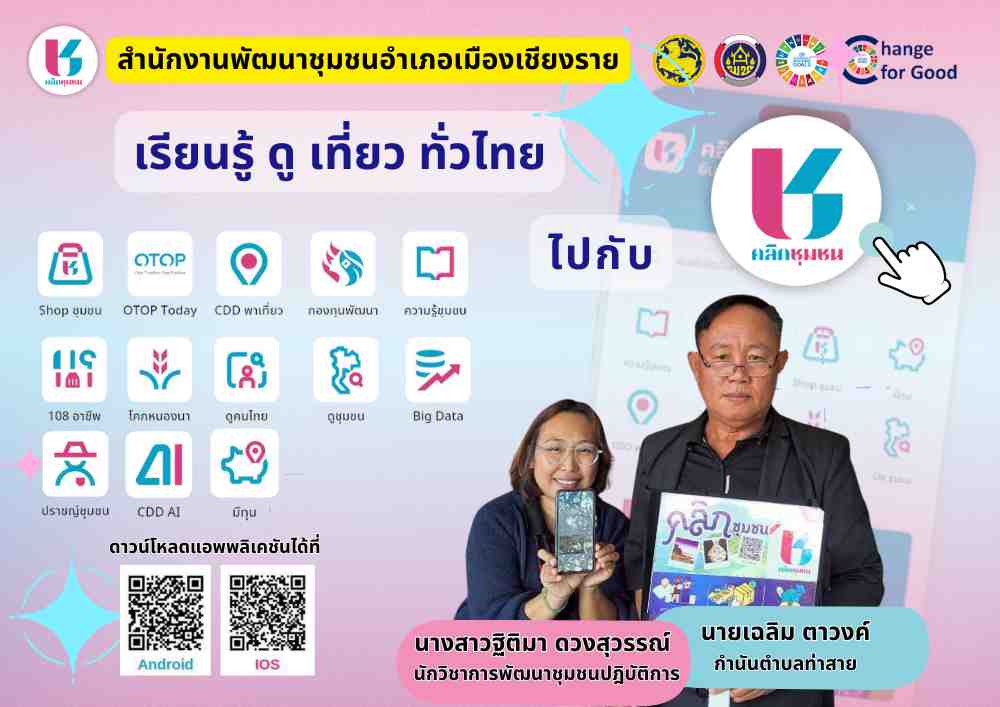 พช.เมืองเชียงราย ขับเคลื่อนการพัฒนาชุมชนสู่โลกดิจิทัลด้วย “Click ชุมชน”